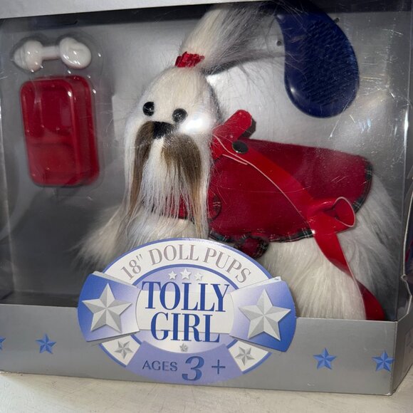 Tollytots Tolly Girl 18” Doll Pups Tulip 2003 English Toy Spaniel DOG or Maltese - Picture 6 of 16